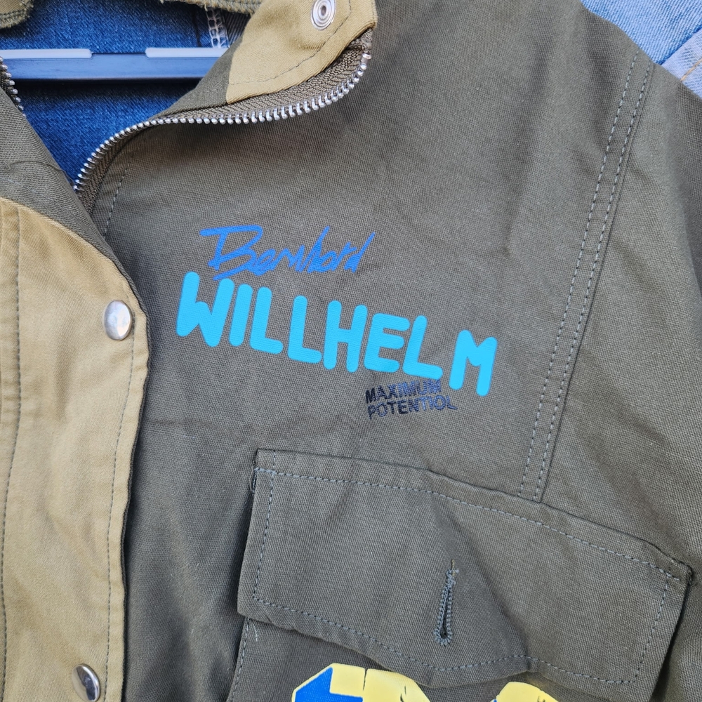 Daisy Womens Patchwork Cropped Jean Jacket - image 4